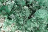 Fluorescent Green Fluorite Cluster - Diana Maria Mine, England #208871-2